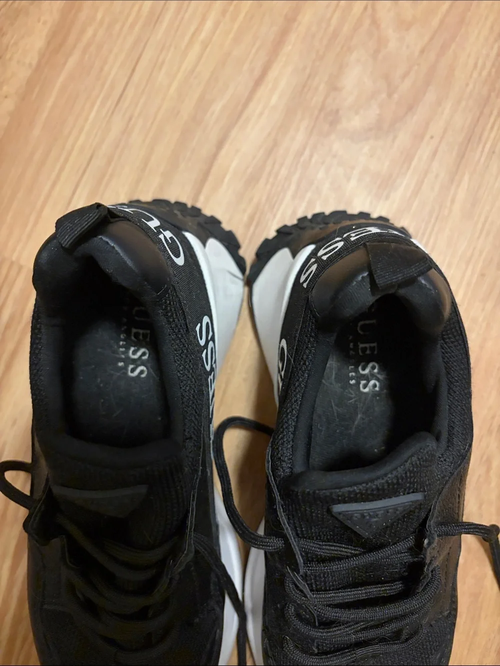GUESS women’s Black Mesh Athletic Sneakers